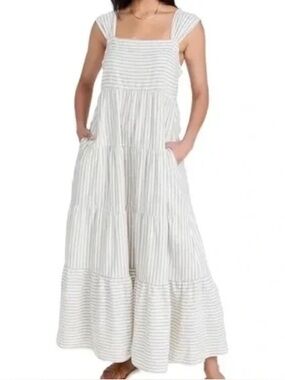 fitted lace wedding dress Madewell Corbin Cami A-Line Tie Back Midi Dress main image 1